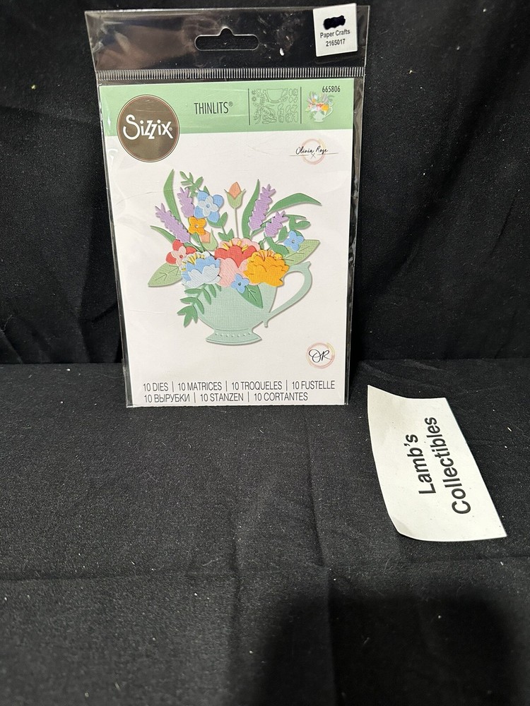 Sizzix Thinlits Tea Time 10 dies Ellison Educational Equip Scrapbooking 665806