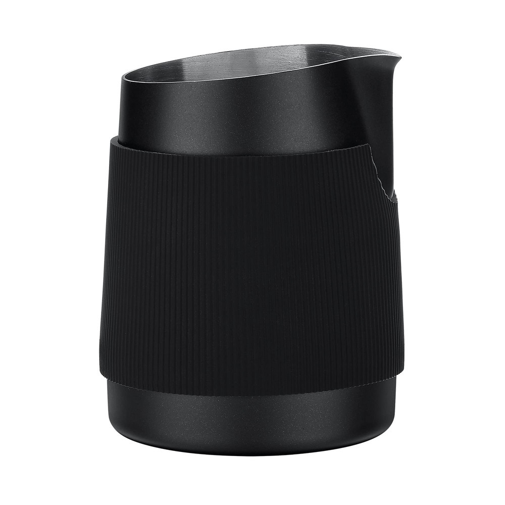 Handleless Milk Pitcher with Sharp Spout - Espresso Steaming Pitcher - 18/8 S...