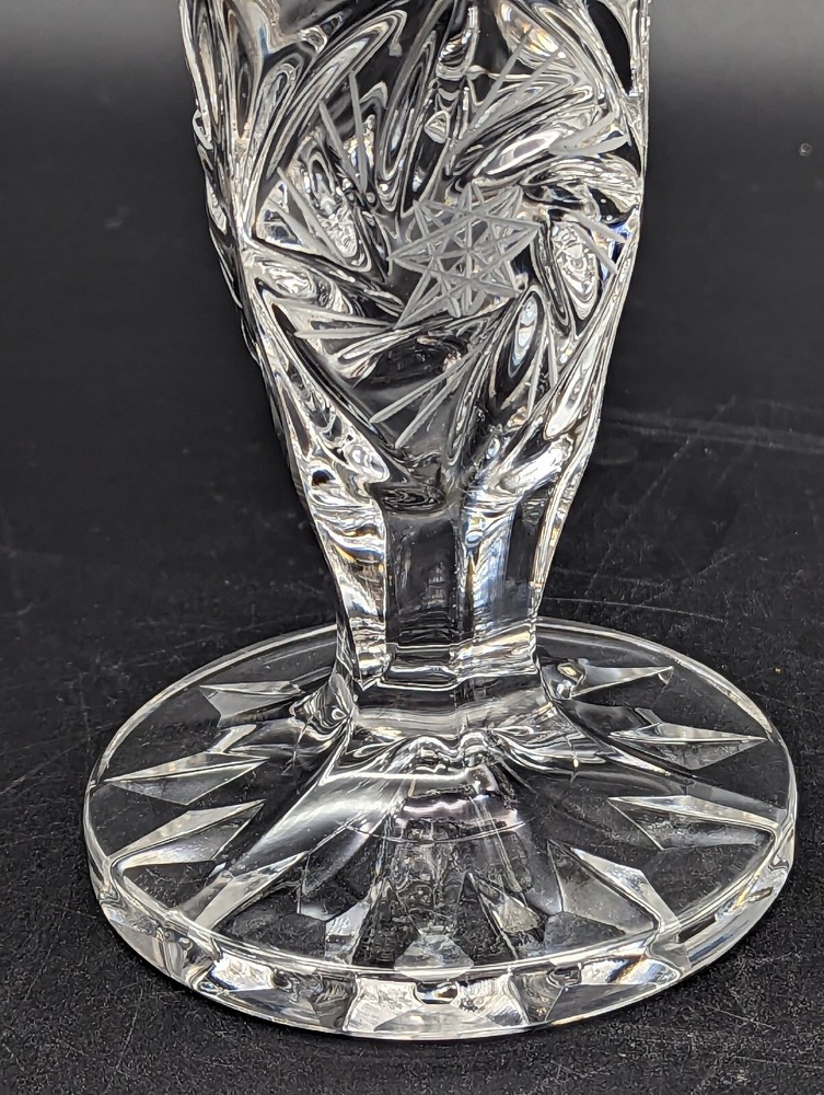 Formed And Cut Lead Crystal Candlesticks Clear