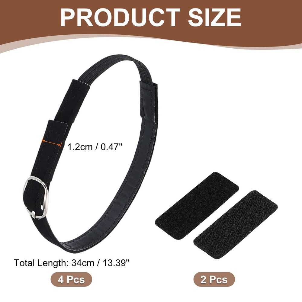 2 Pair Replacement Ankle Strap for Heels Shoe Bands, Suede Black