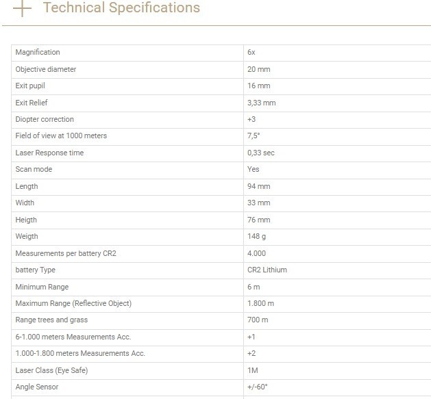 German Precision Optics RangeTracker 1800 Rangefinder