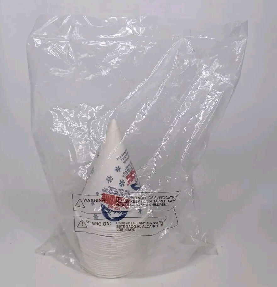 Genuine Sno Cone Paper Cups 27 Pack New
