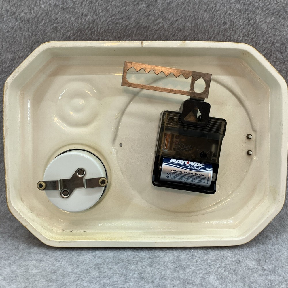 CERAMIC Top! Clock Vintage Quartz Kitchen Timer! 1960s Germany Please Read