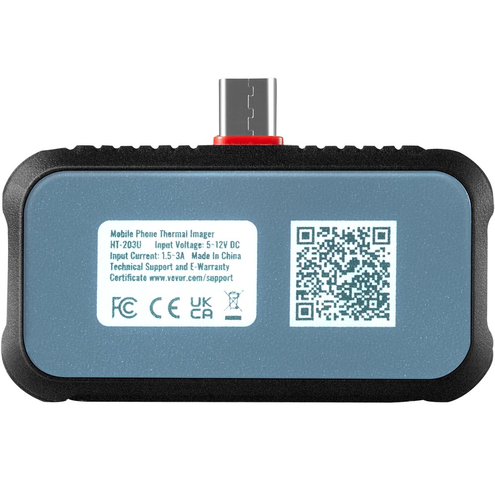 VEVOR Thermal Imaging Camera for Android 256x192 IR Resolution 25Hz Refresh Rate