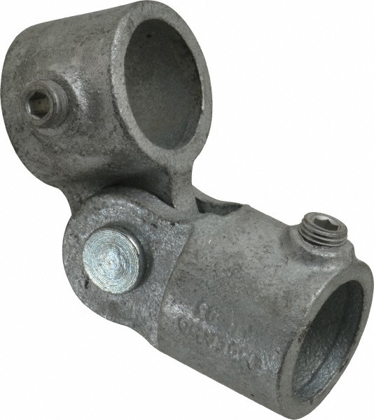 Kee 1" Pipe, Malleable Iron Swivel Socket Pipe Rail Fitting Galvanized Finish