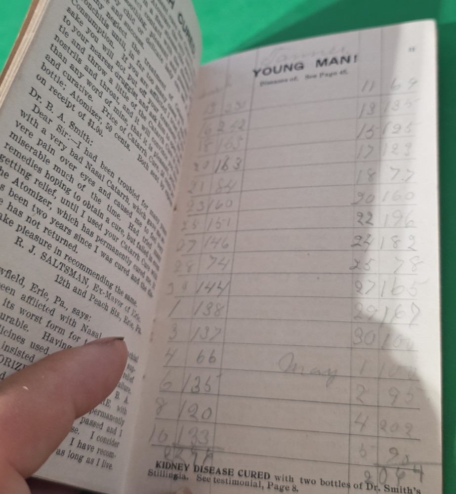 Dr Smith's Account Booklet Catarrh Vaporized