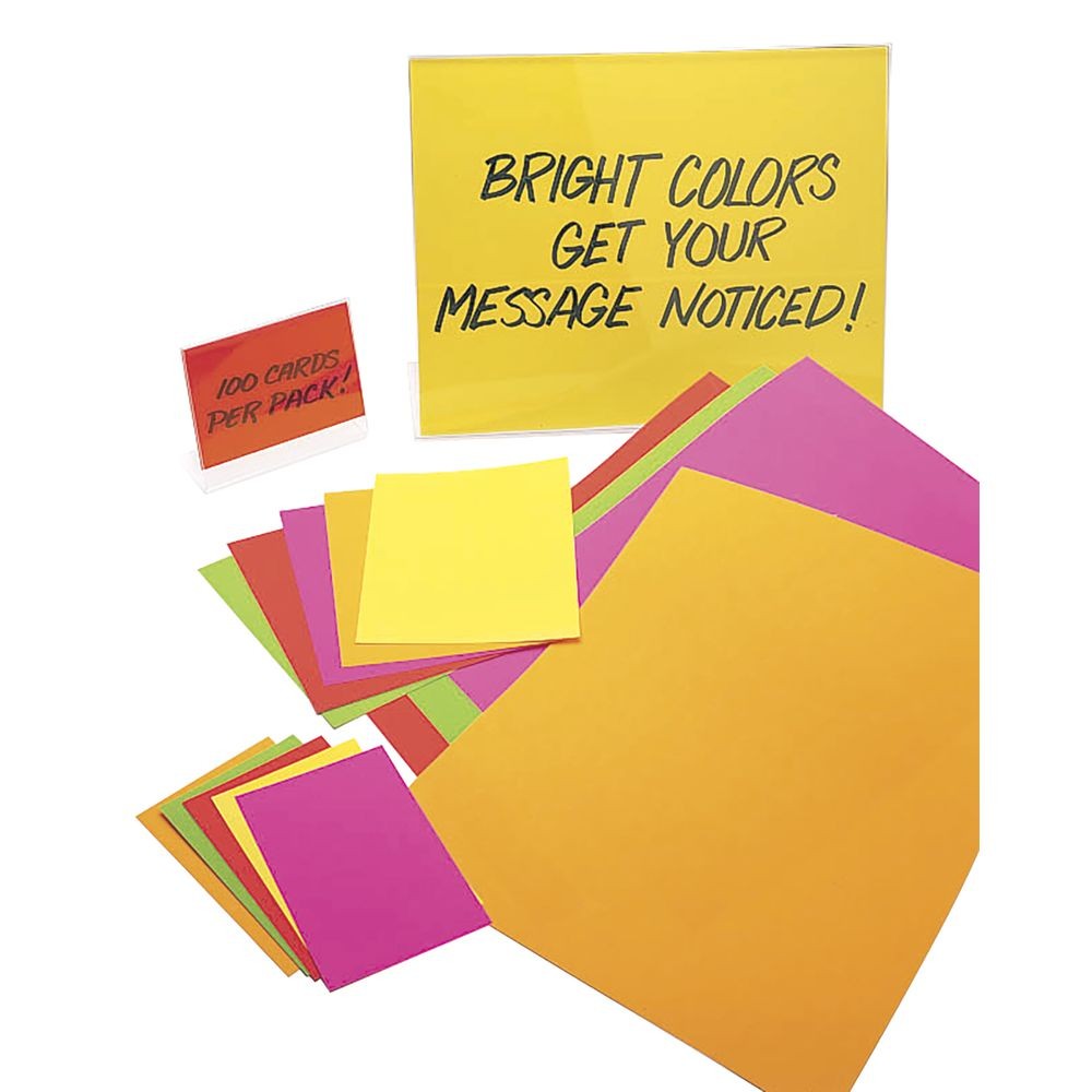Ready Flow Fluorescent Orange Poster Board 7"L x 11"H