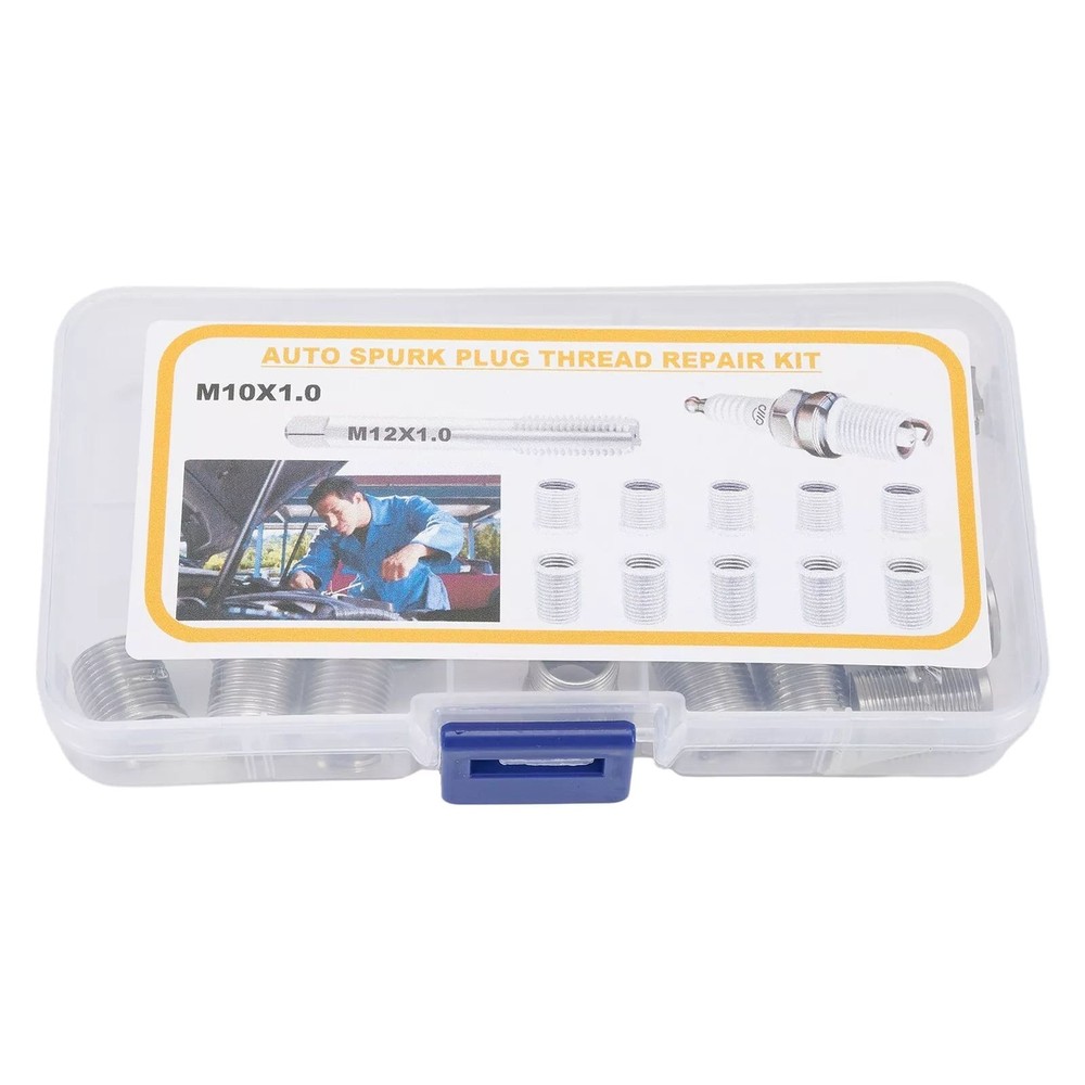 1Set Universal Spark Plug Thread Repair Tool with M10x1.0 Thread Inserts Part
