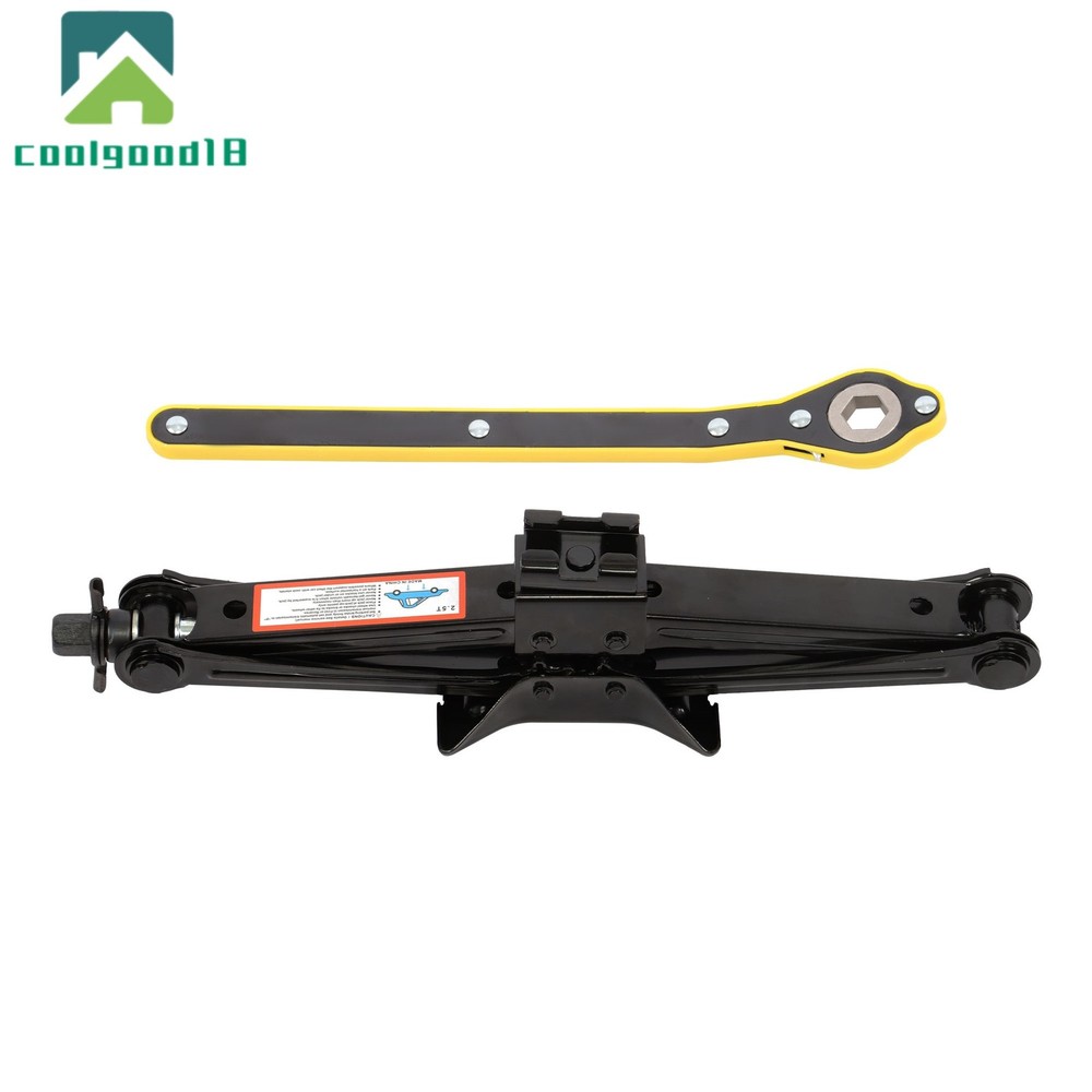 2.5 Tons Scissor Jack Capacity 5511 LBS with Ratchet Handle Effort Saving