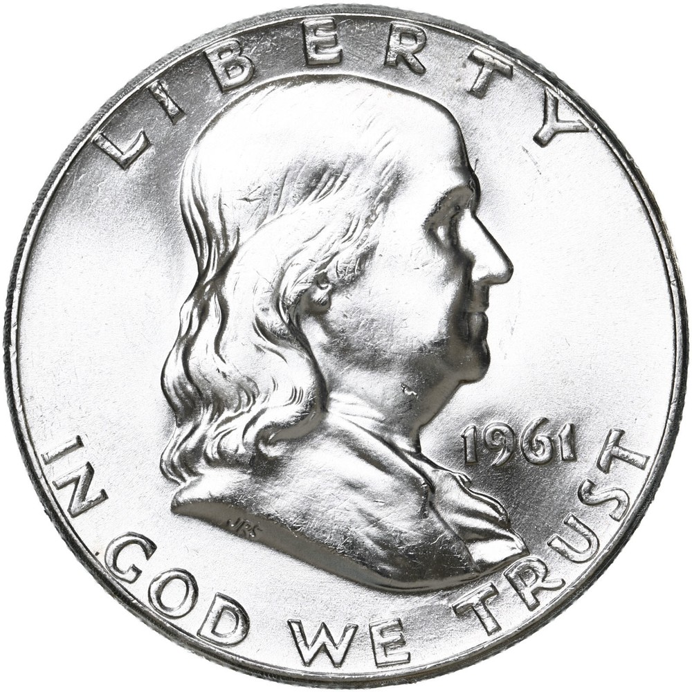 1961 (P) Franklin Half Dollar 90% Silver BU