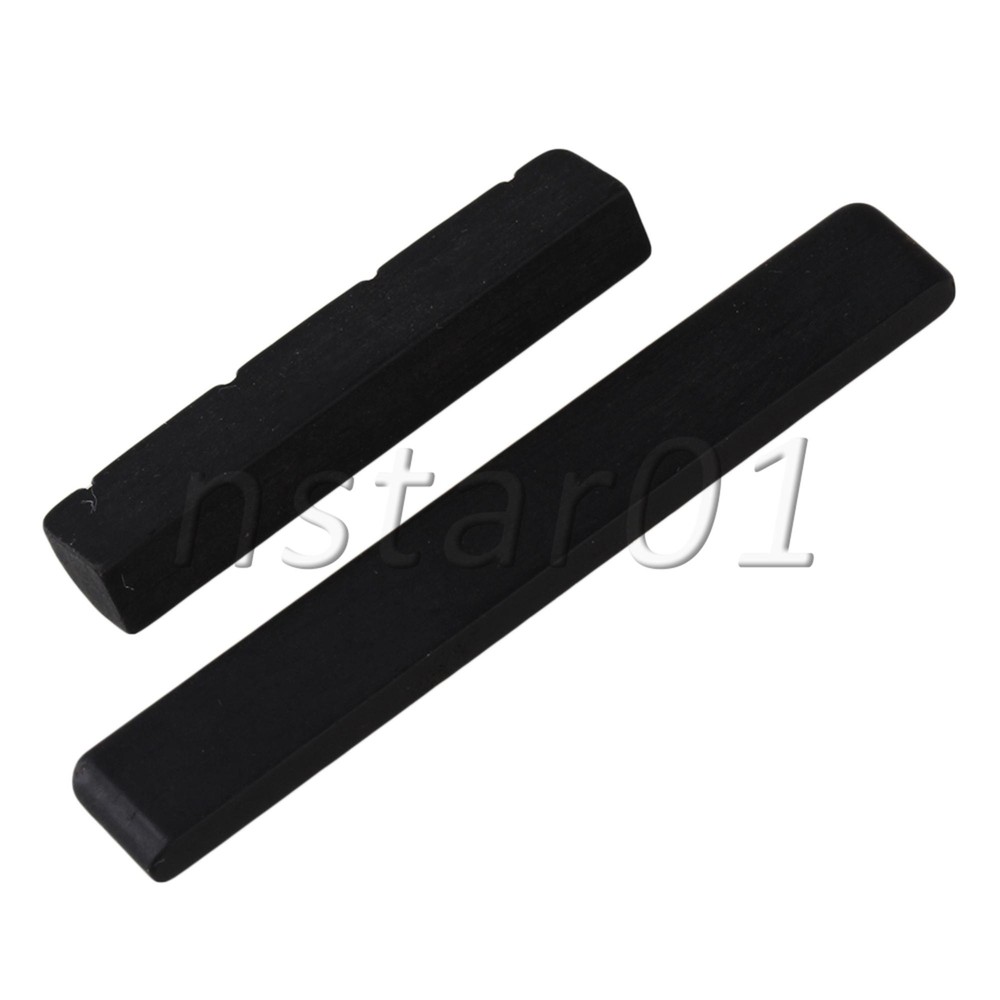 6pcs Ukulele Nut/Saddle Ebony Wood For 4 String Guitar Back