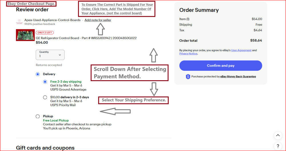 Whirlpool Refrigerator Control Board - Part # W11088499 | W10446514