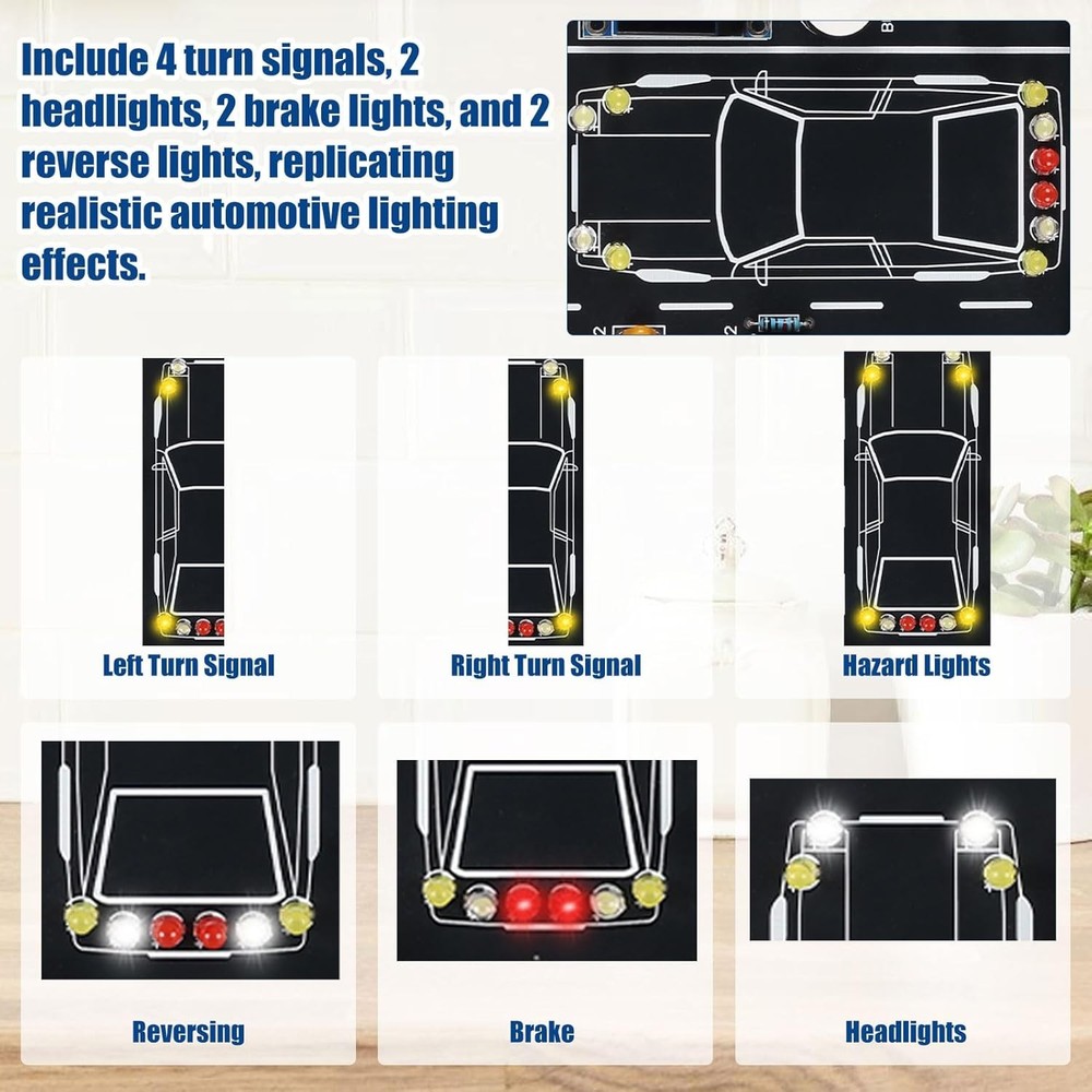 DIY Car Driving Simulation Soldering Practice Kit, Electronics Project Car Drive