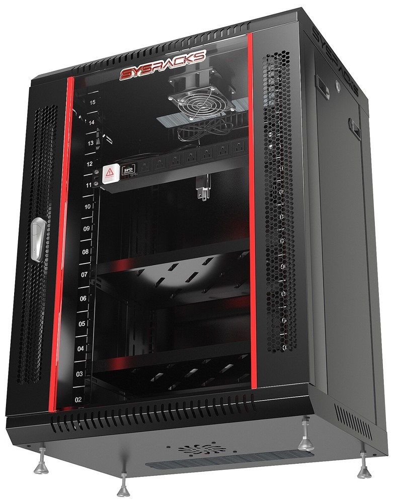 18U Sysracks Wall Mount IT Data Network Server Rack Cabinet Enclosure 24" Depth