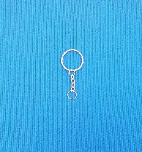 Key Ring W. Chain 1" Split Ring Hammered W. Split Loop Key Rings Holders (PACK)