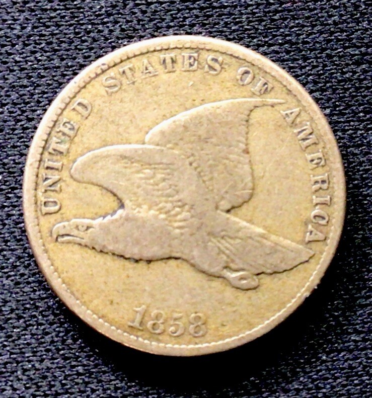 1858 Flying Eagle Cent F! S.L. ENN Coins