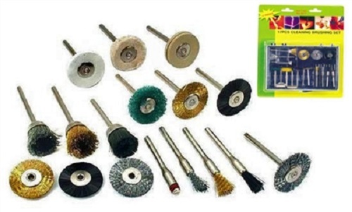 17 piece Rotary Tool Set, Cleaning Brushes
