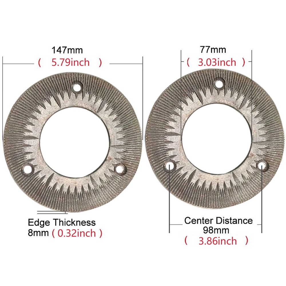 2x Grinding Sheets Grinding Plate for Electric Grain Mill Grain Grinder Machine