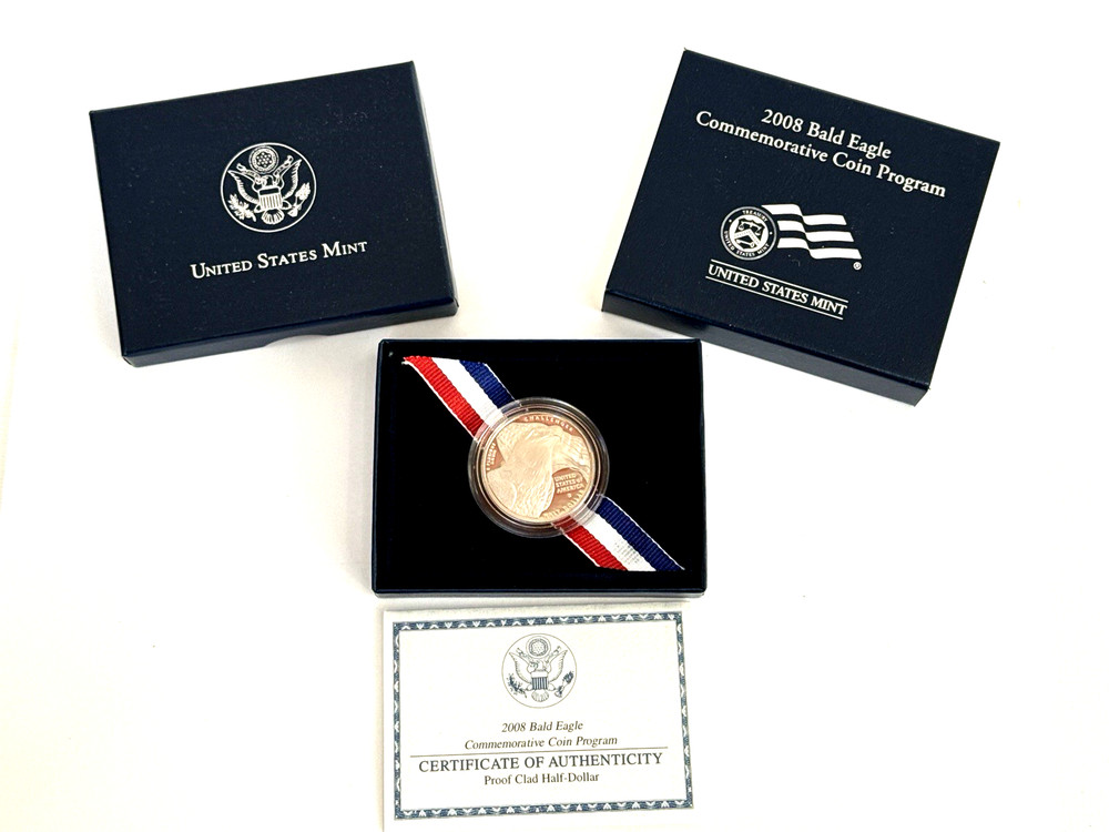 2008-S U.S. Mint Bald Eagle Commemorative Coin Program PROOF Clad Half Dollar