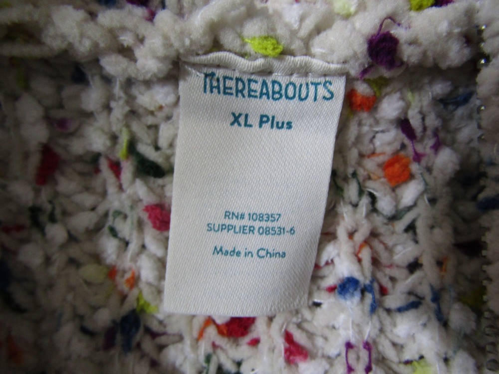 NIB There Abouts Speckled Threaded Pullover 1/4 Zip Sweater Women's XL Plus