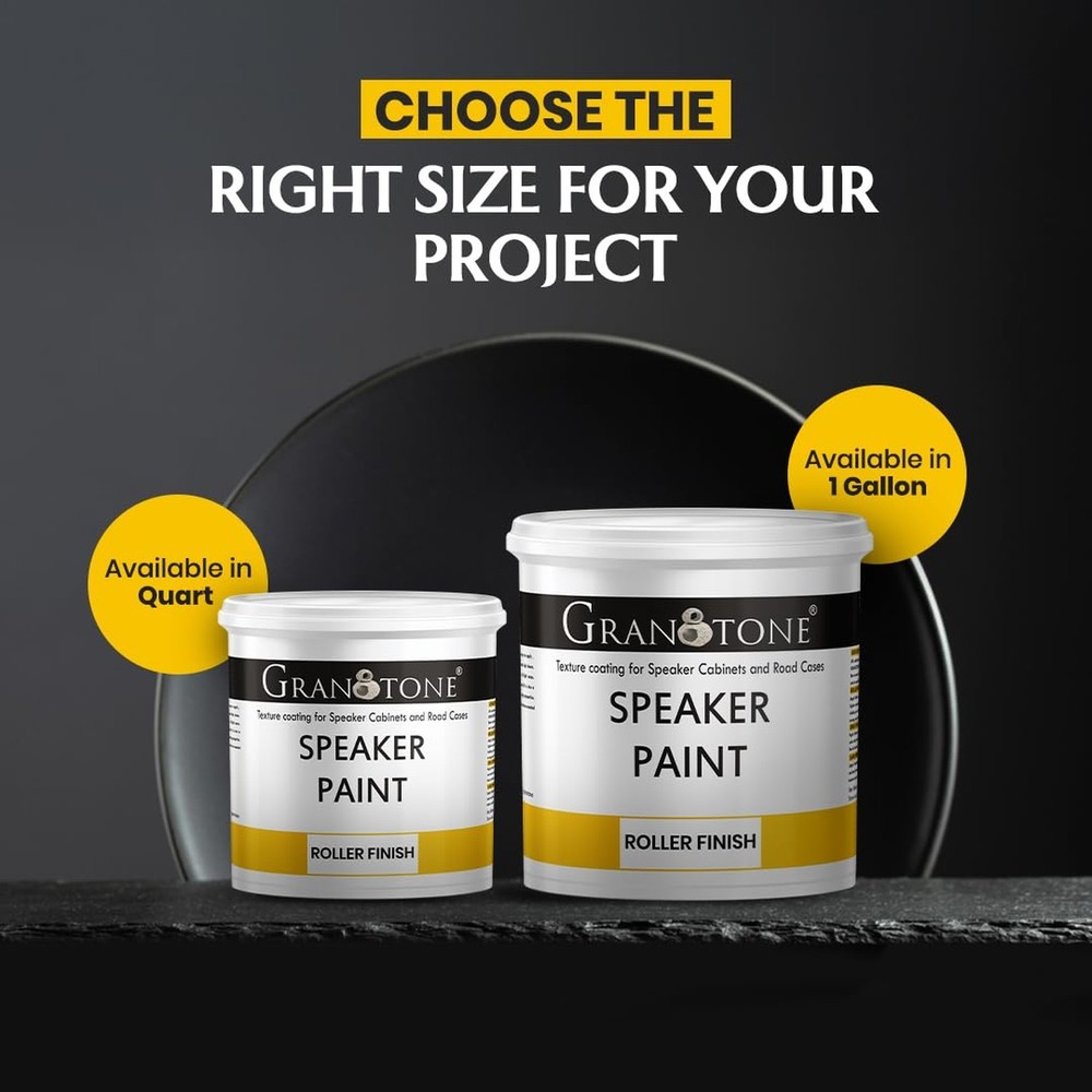 1 Quart Black Speaker Paint, Professional Texture Coating for Road Cases New