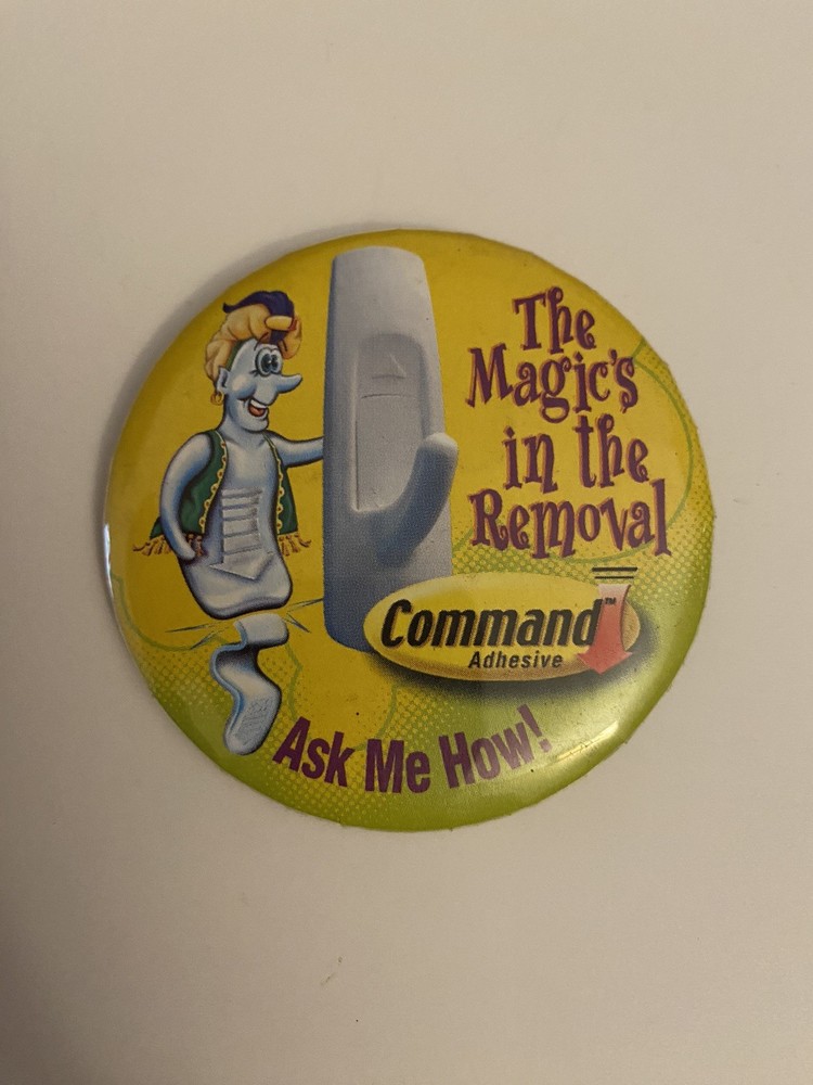 Command Adhesive Advertising Pin Back Button P106