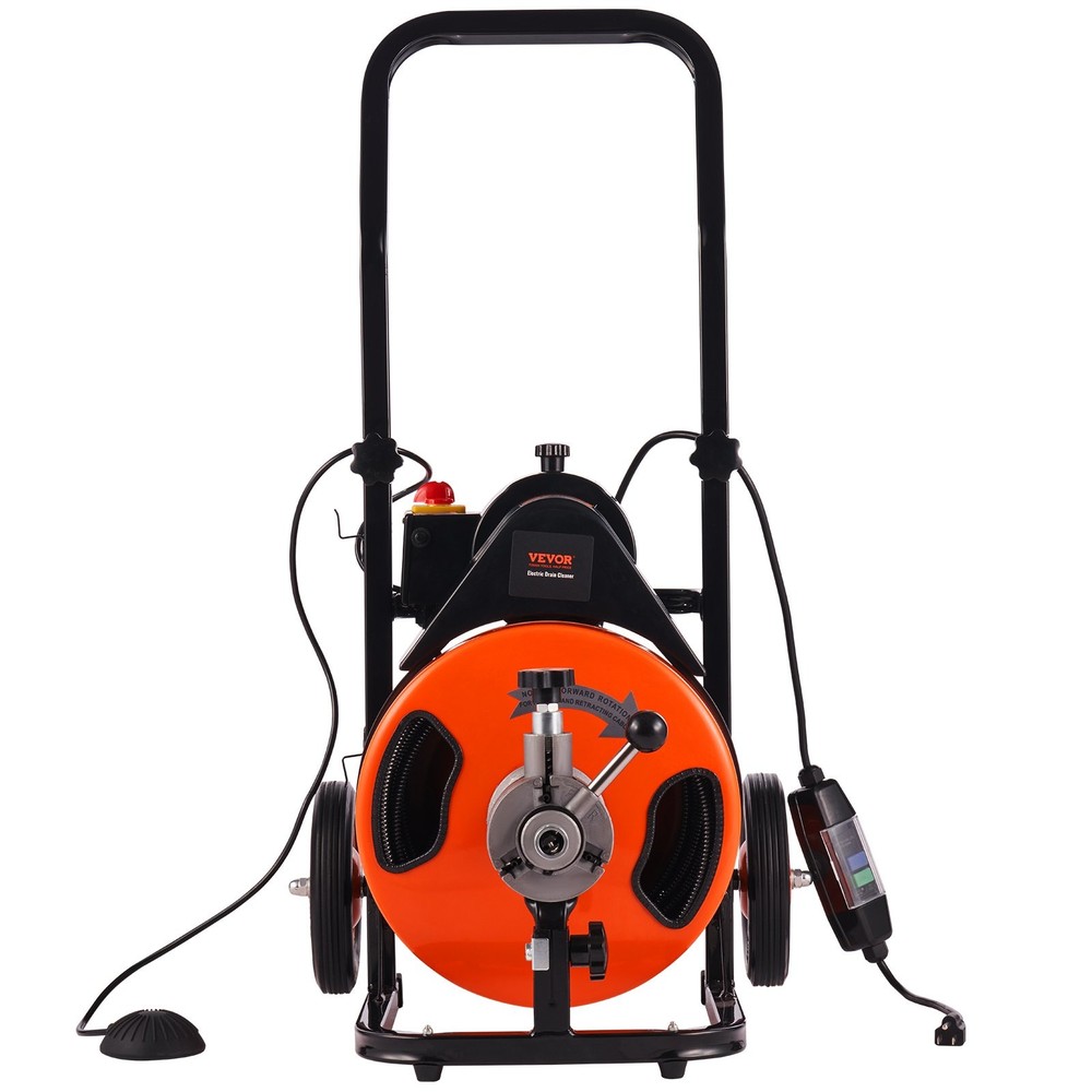 Drain Cleaning Machine Sewer Snake Machine Auto Feed, Drain Auger Cleaner