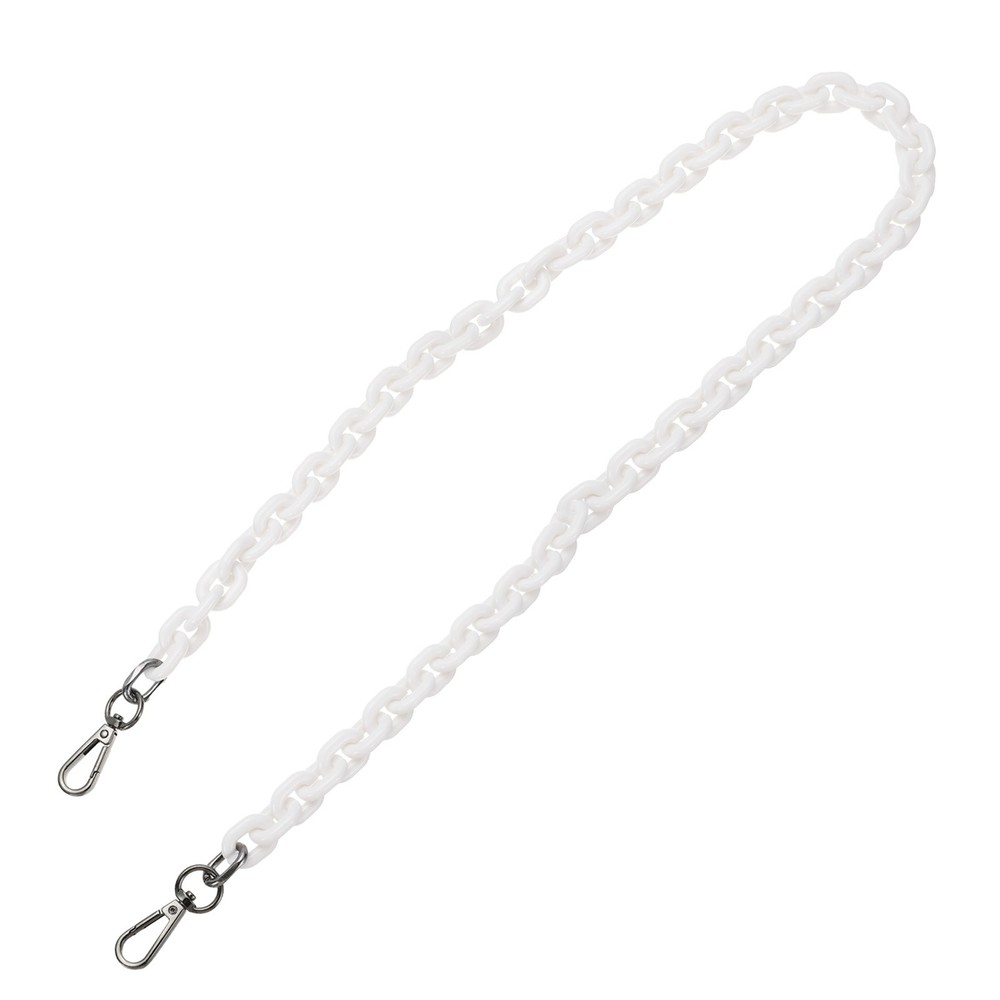47" Acrylic Chain Purse Strap Replacement Luxury Handbag Strap White