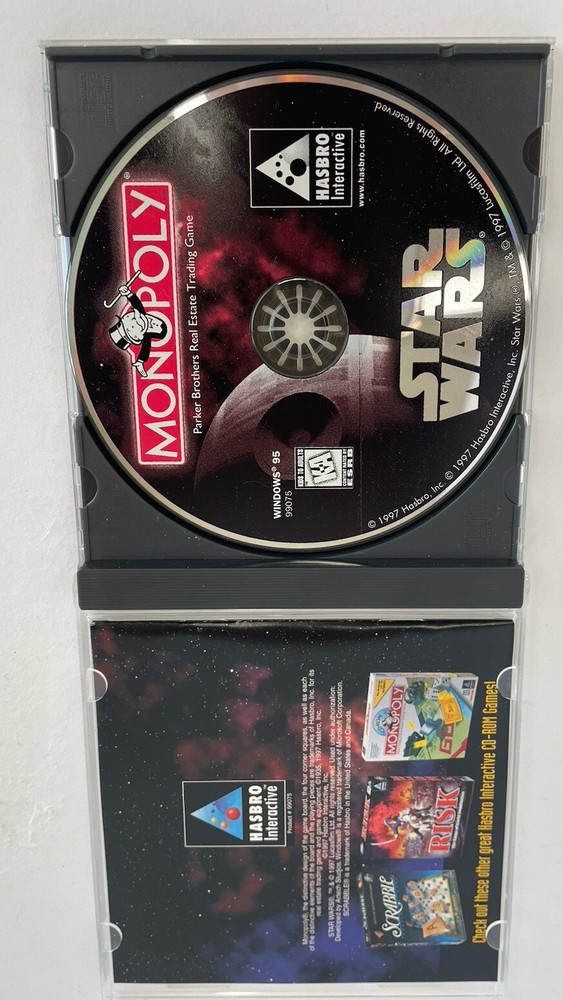 Monopoly Star Wars PC CD-ROM Edition WIN 95 Hasbro Interactive Video Game