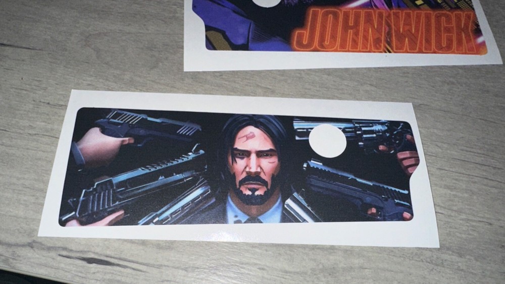 John Wick Pinball Mod DECAL Apron Wall ( SOLD AS A PAIR)