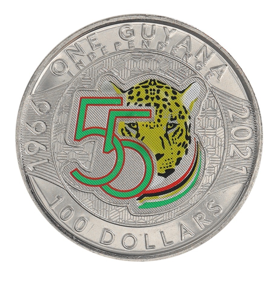 Guyana 100 Dollars, 2021, KM #64, Mint, Commemorative