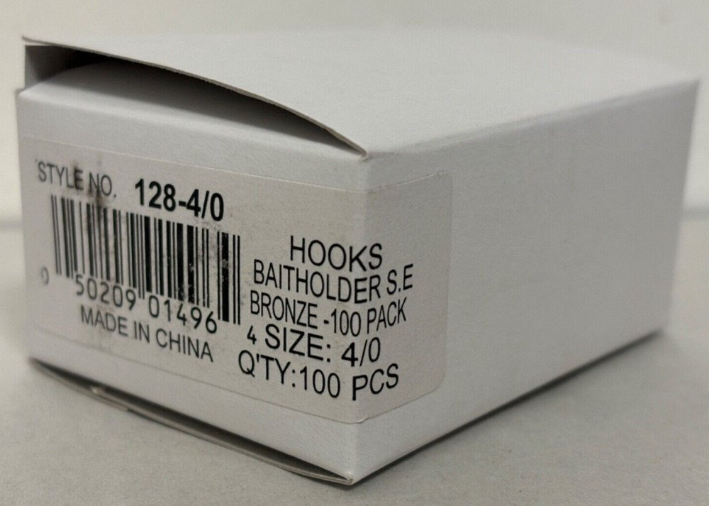 QTY 100 - Bronze Baitholder Hooks - Size 4 - New - Unbranded