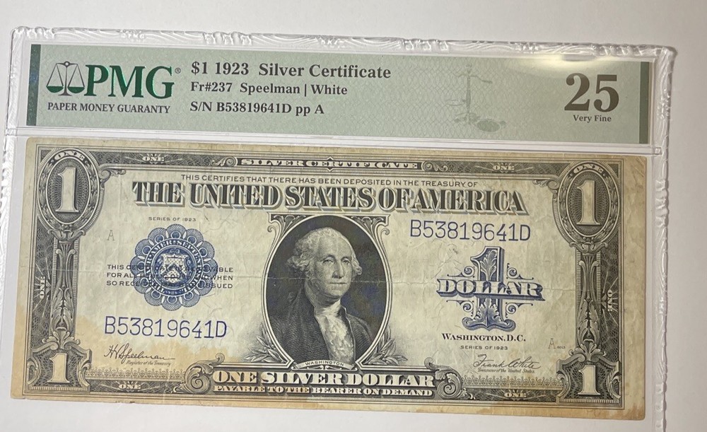1923 $1  Silver Certificate -PMG 25  VERY FINE NICE!
