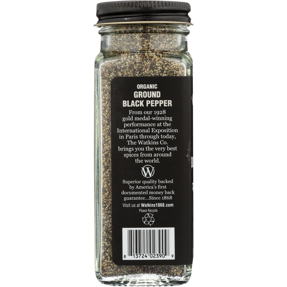 Watkins Organic Ground Black Pepper 2.8 Oz 3 Pack