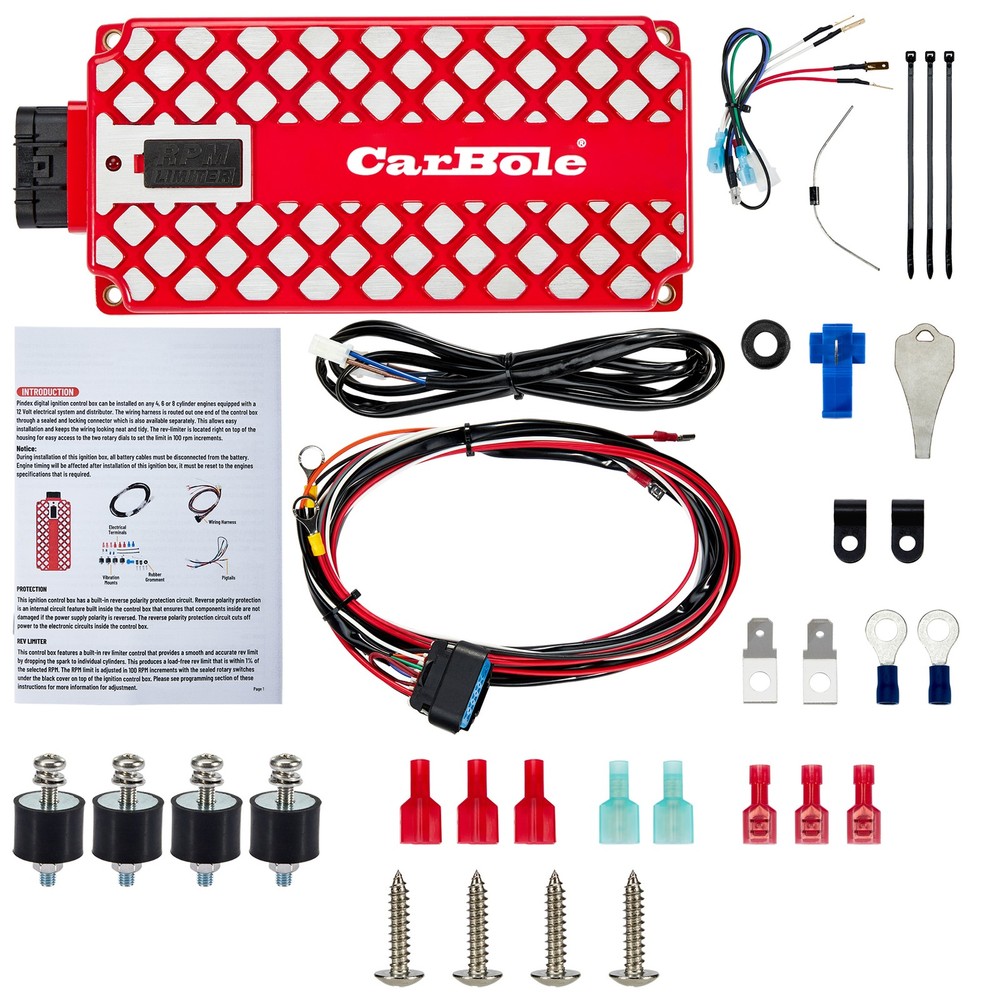 6AL Digital Ignition Control Box Red & Built-In Rev-Limit Control 6425 NEW