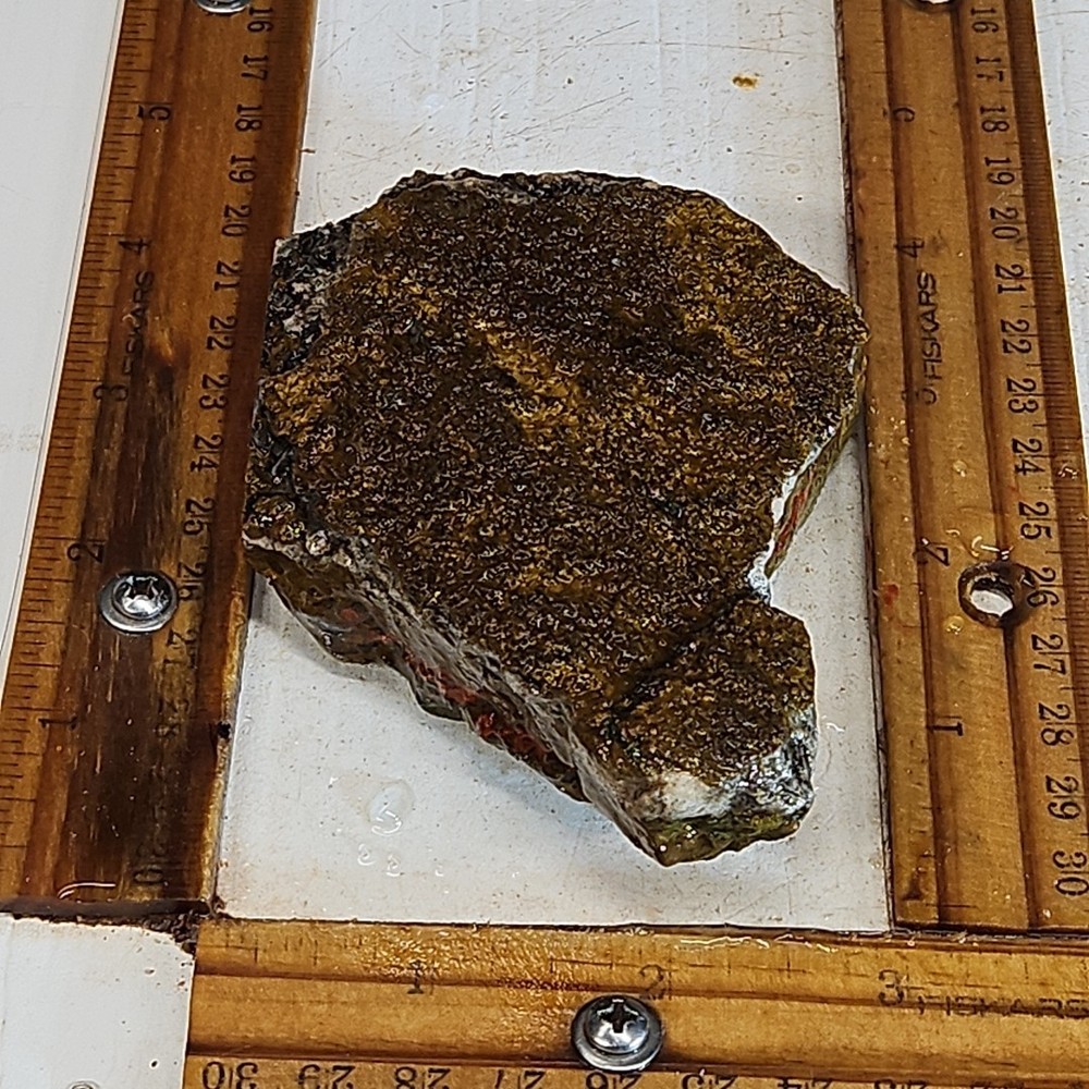 Moroccan seam agate rough, beautiful color and pattern. 10.2oz.