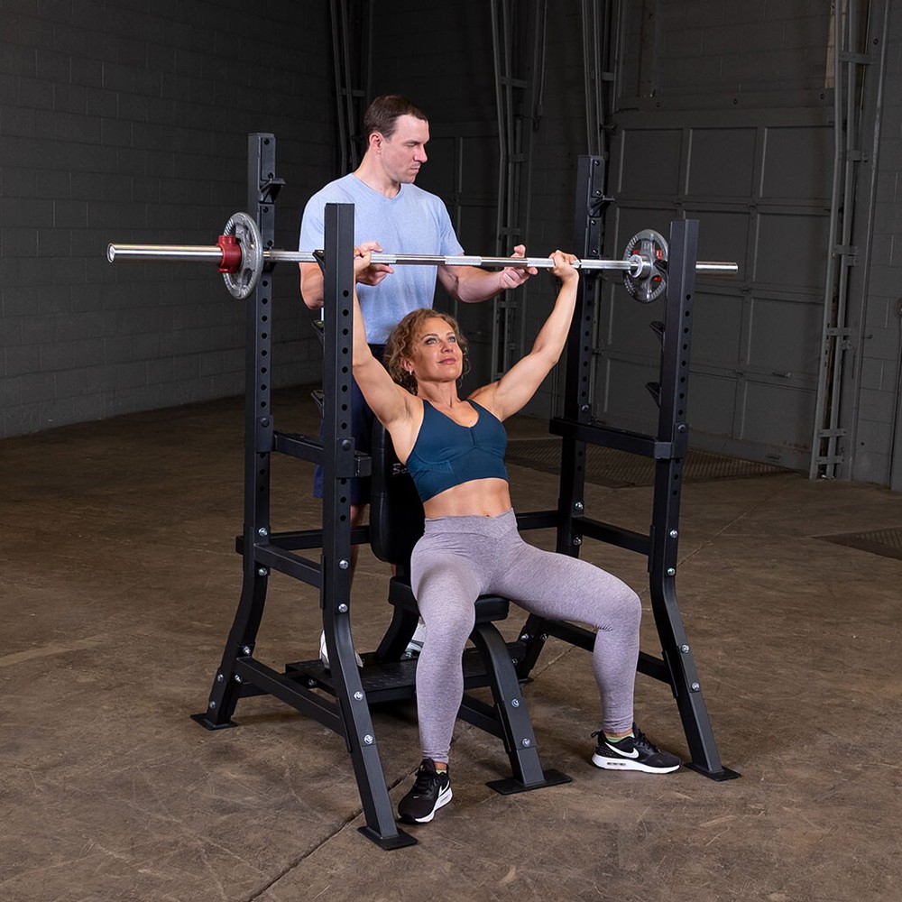 Pro Clubline Fixed Olympic Shoulder Press Bench by Body-Solid