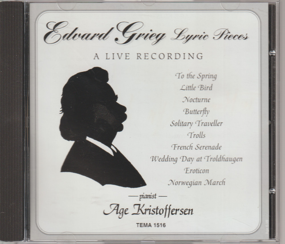 AGE KRISTOFFERSEN, "EDVARD GRIEG", MUSIC CD (SIGNED)