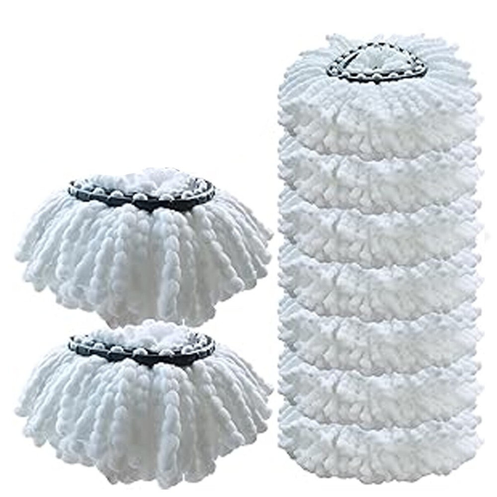 24x Microfiber Mop Heads Easy-to-Clean Mop Head Replacement  Triangle Spin Mop