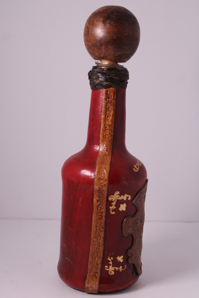 Italian Leather Wrapped Bottle