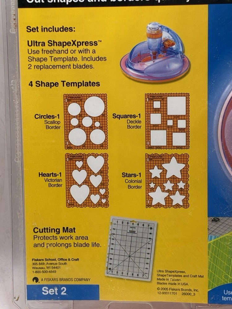 Fiskars Ultra ShapeXpress Starter Set 2 | Cuts Shapes And Borders Easily!