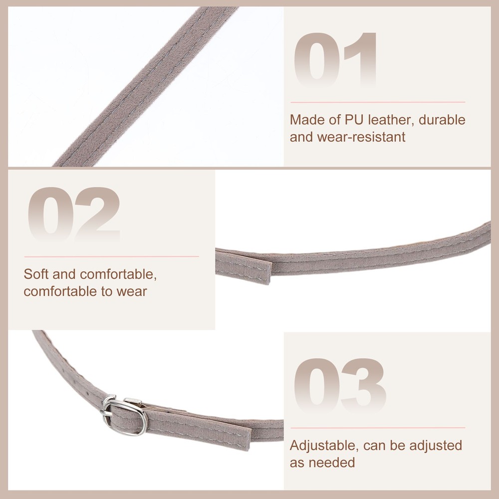 1 Pair Replacement Ankle Strap for Heels Shoe Bands, Dark Gray