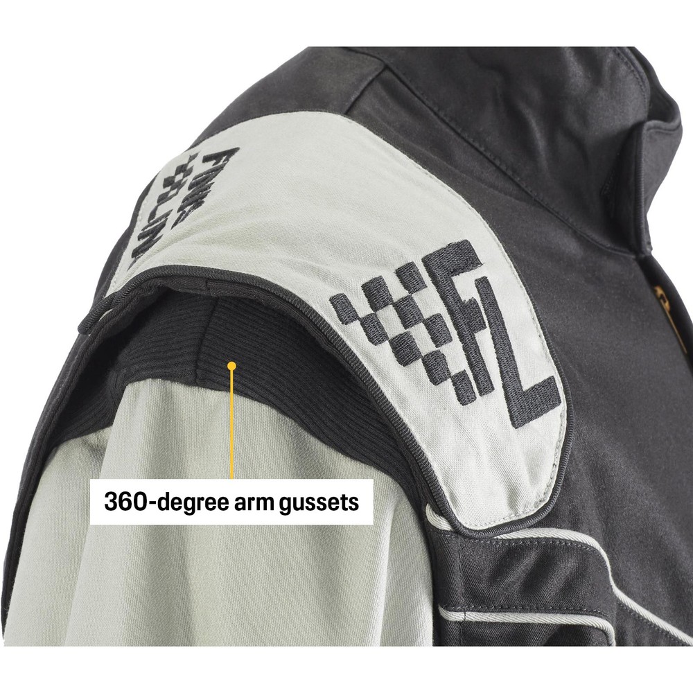 Finish Line Double-Layer SFI-5 Racing Suit Jacket, Grey Medium
