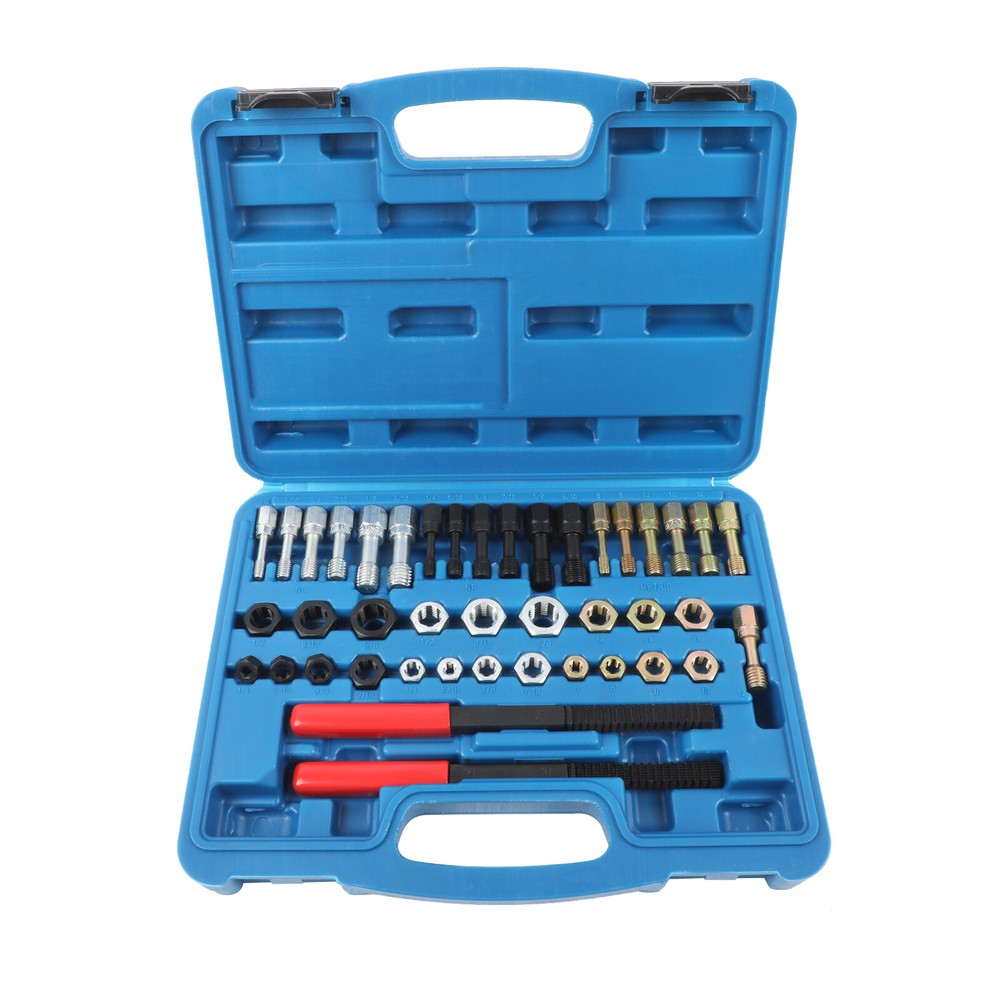 42PCS Thread Repair Restorer Kit Thread Chaser Set UNF UNC Rethreading Tool