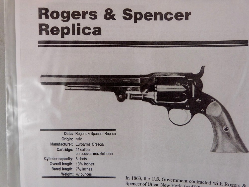 ROGERS & SPENCER  REPLICA HAND GUN BREAK DOWN INSTRUCTION KIT
