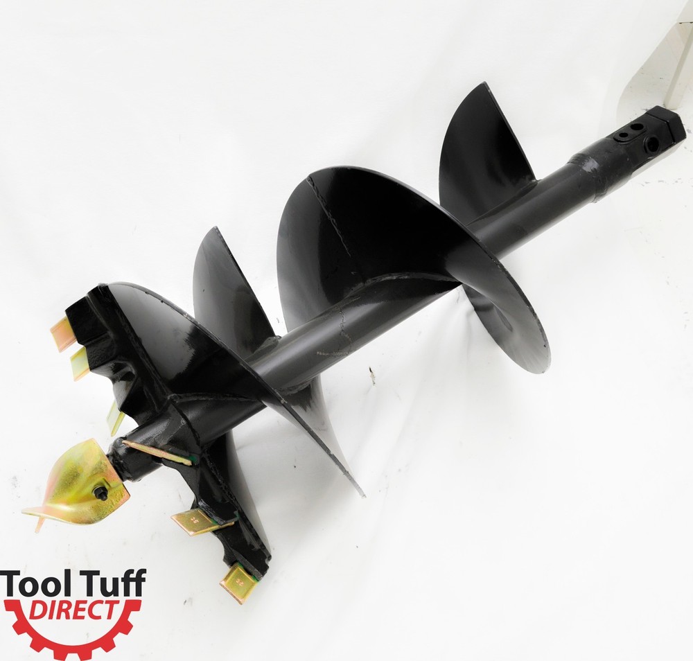 Skid Steer Earth Auger Bit, 24" Diameter, 2" Hex Drive