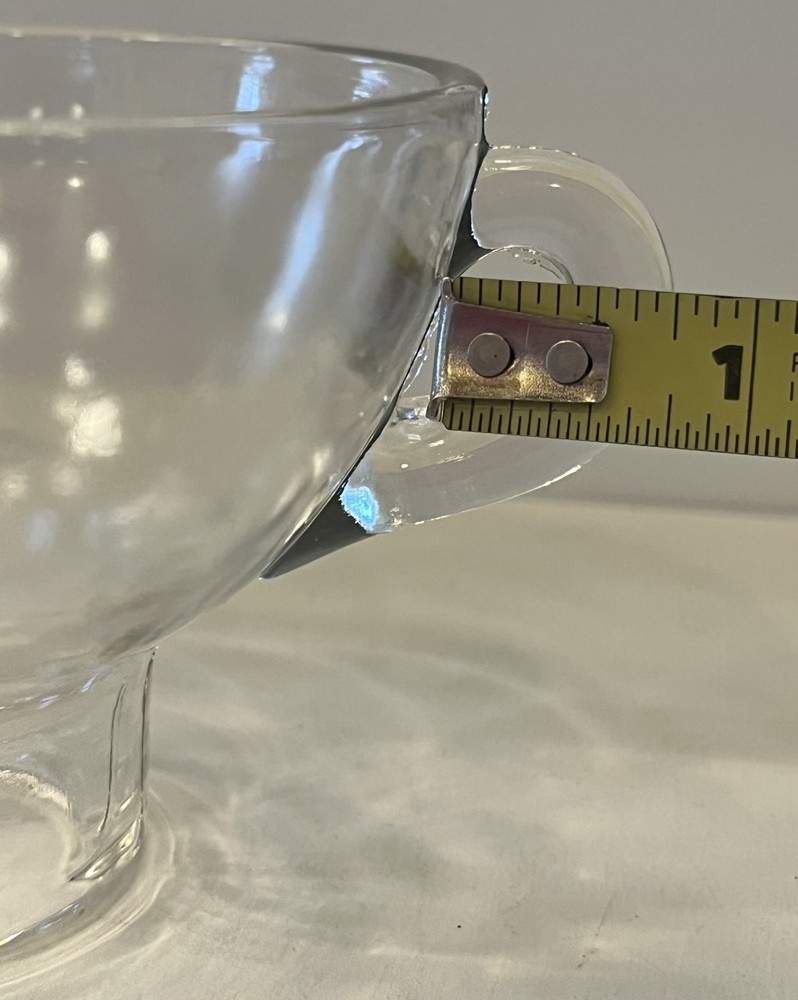 Vintage Thick Clear Glass Canning Funnel with a Finger Loop Handle