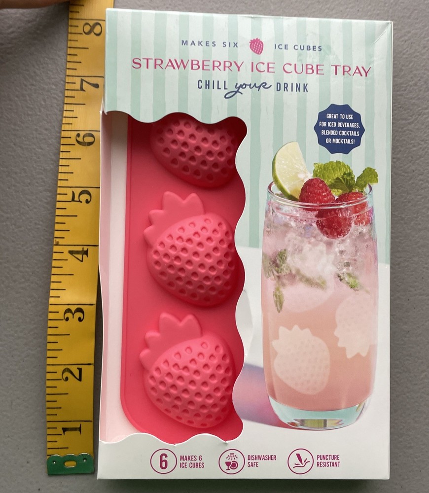 Strawberry Ice Cube Tray Dishwasher Safe Silicone Pulsar