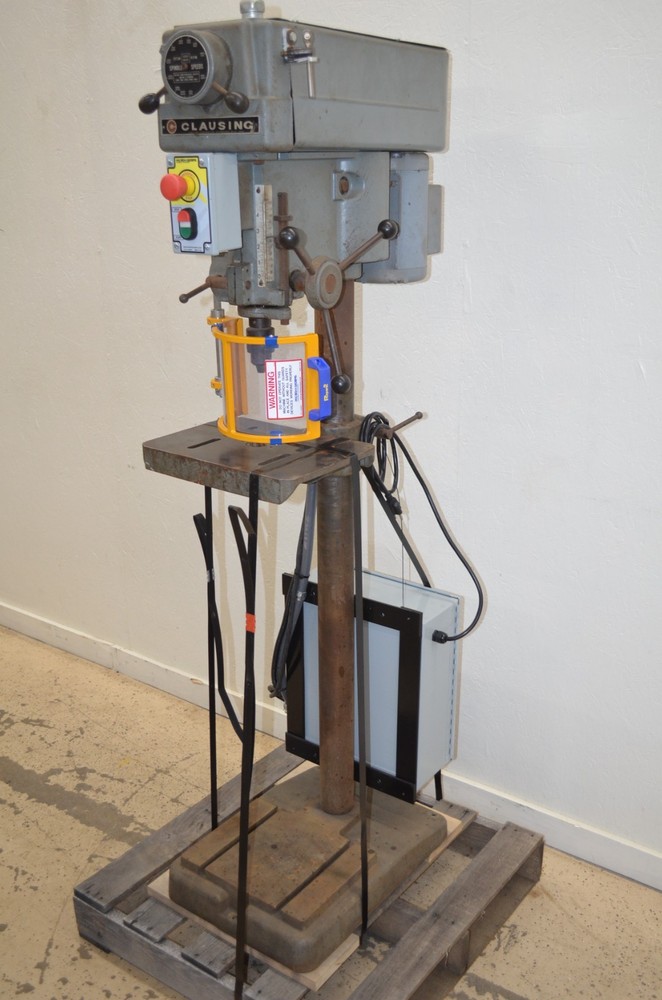 Nice Clausing 15" Variable Speed Floor Drill Press w/ Pro Tech Systems Shield
