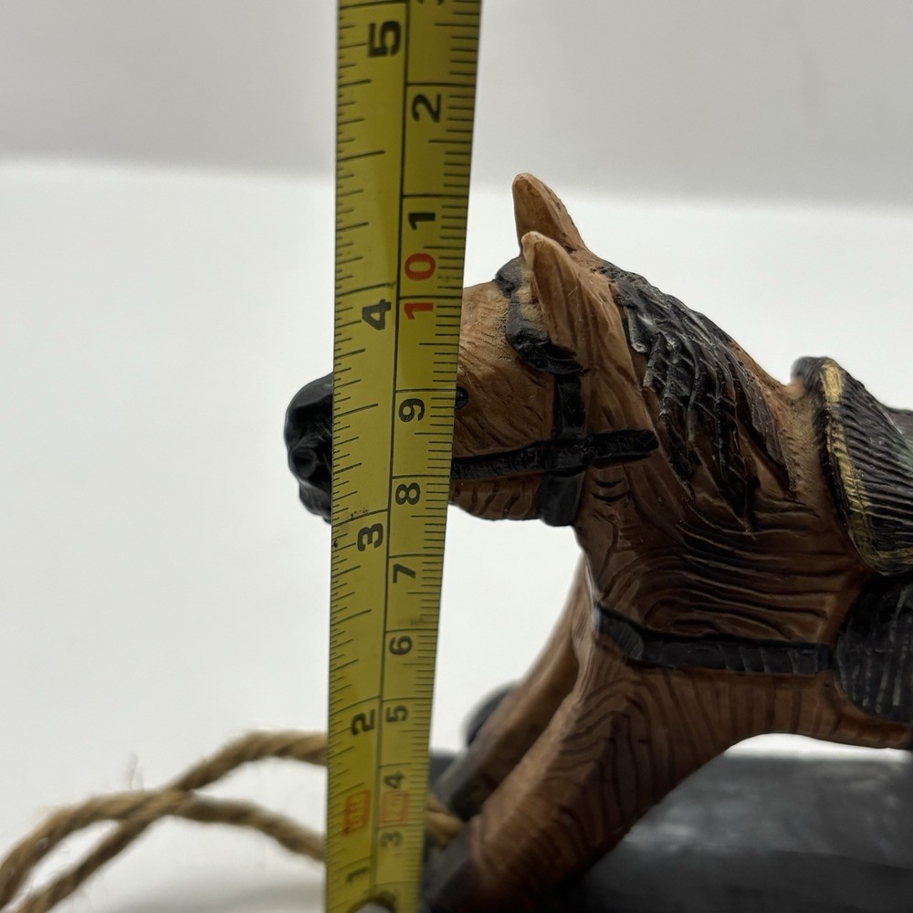 VTG Miniature Horse Pull Toy Primitive Rustic Decor 5”